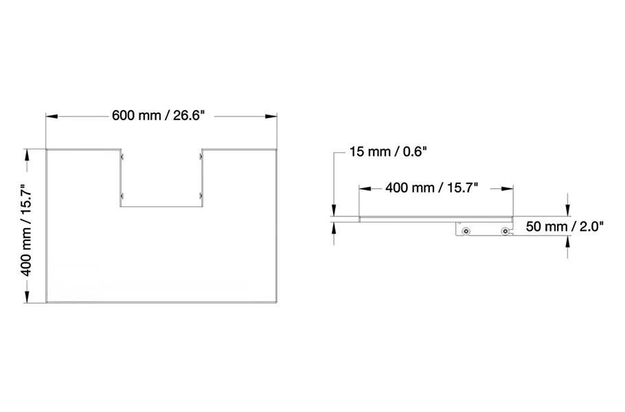 Neomounts  PLASMA-M2500LAPSHELF / Laptop Shelf for PLASMA-M2500 & PLASMA-W2500-series / Black