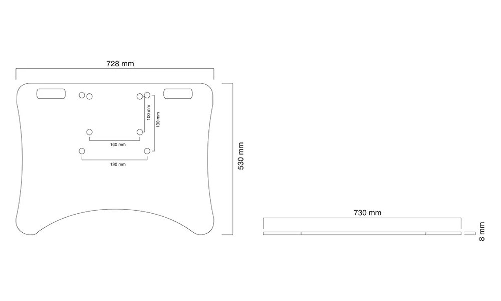 Neomounts  PLASMA-M2500FPLATE / Fixed Floor Plate for PLASMA-M2500/W2500-series / Silver