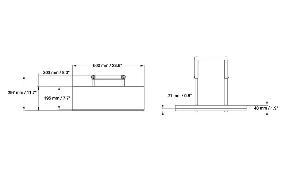Neomounts  PLASMA-M2KEYB / Keyboard Shelf for PLASMA-M2500/W2500-series / Black