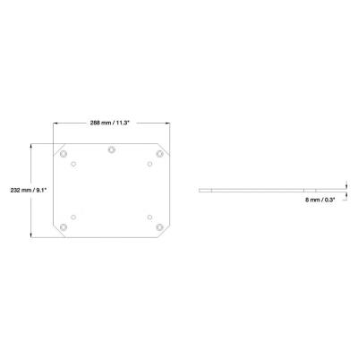 Neomounts  PLASMA-M2SFPLATE / Fixed Floor Plate for 2250/2500-series - small (bolt down) / Silver