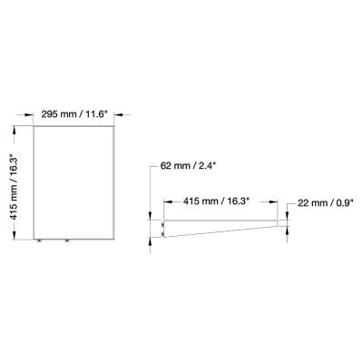 Neomounts  PLASMA-M2SIDESHELF / Laptop Shelf for 2250/2500-series - assembly on side of column / Black