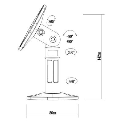 Neomounts  SPEAKER-W100BLACK / Speaker Wall- & Ceiling Mount (set of 2 pieces) / Black