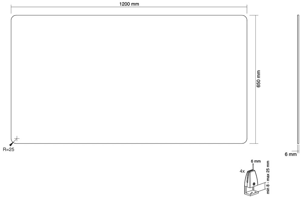 Neomounts NS-GLSPROTECT120 / Transparent Protection Screen - 120 cm wide / Transparent