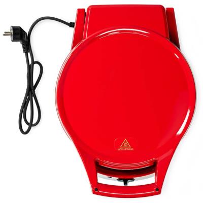 NEDIS pec na pizzu a gril/ 3 nastavení teploty/ velikost grilovací desky 30 cm/ spotřeba 1800 W/ červený (hliník)