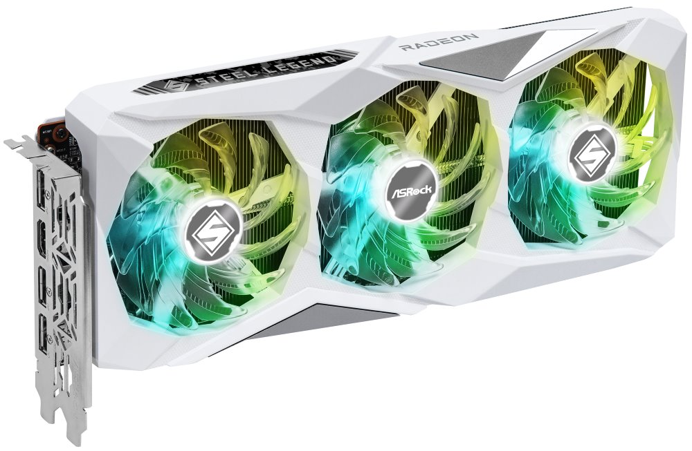 ASROCK AMD Radeon RX 7600 Steel Legend 8G OC / 8GB GDDR6 / PCI-E / HDMI / 3x DP