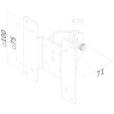 Neomounts  THINCLIENT-05 / Thin Client Holder (for FPMA-D935/D950/D960/D1330-series) / Black