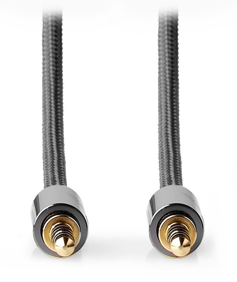 NEDIS PROFIGOLD stereo audio kabel/ 3,5 mm jack zástrčka - 3,5 mm jack zástrčka/ bavlna/ šedý/ BOX/ 2m