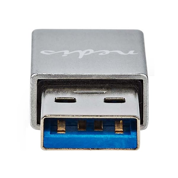 NEDIS PROFIGOLD USB-A/USB 3.2 Gen 1 adaptér/ USB-A zástrčka - USB-C zásuvka/ hliník/ stříbrný/ BOX