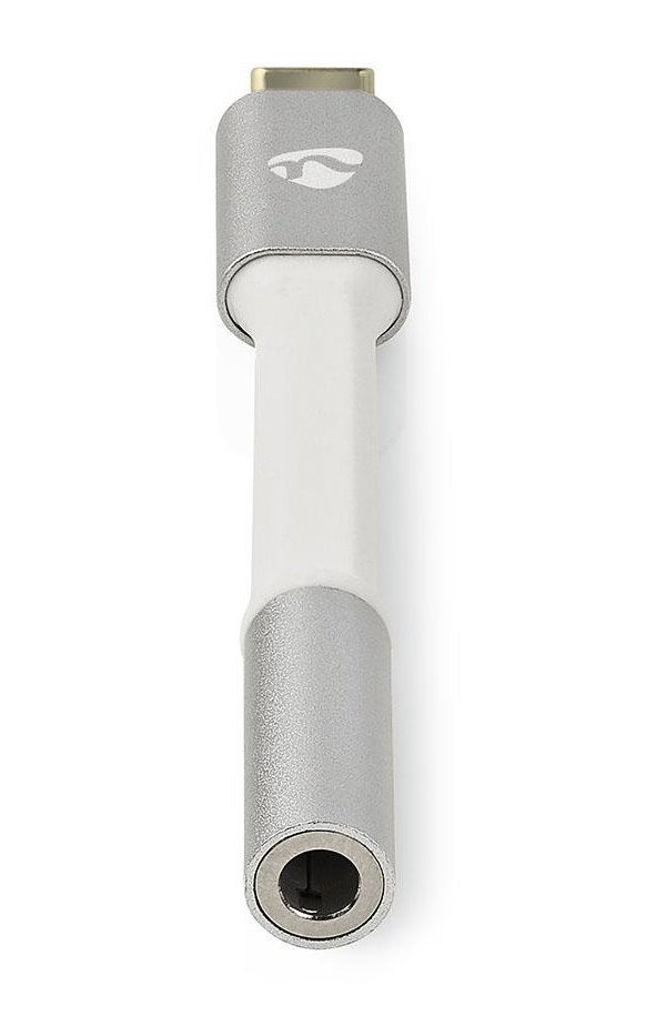 NEDIS PROFIGOLD USB-C/USB 2.0 adaptér/ USB-C zástrčka - 3,5 jack mm zásuvka/ nylon/ stříbrný/ BOX/ 8cm