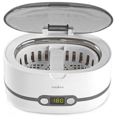 NEDIS ultrazvuková čistička šperků/ 0,6 L/ síťové napájení/ 230 V AC 50 Hz/ bílá (plast)