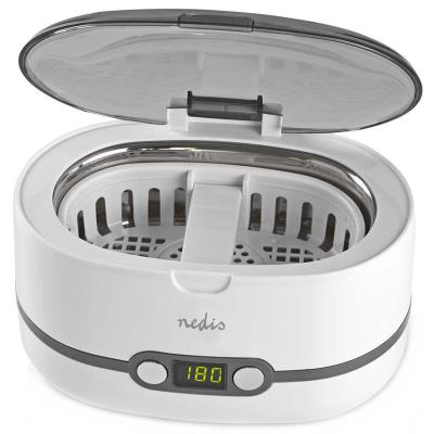 NEDIS ultrazvuková čistička šperků/ 0,6 L/ síťové napájení/ 230 V AC 50 Hz/ bílá (plast)