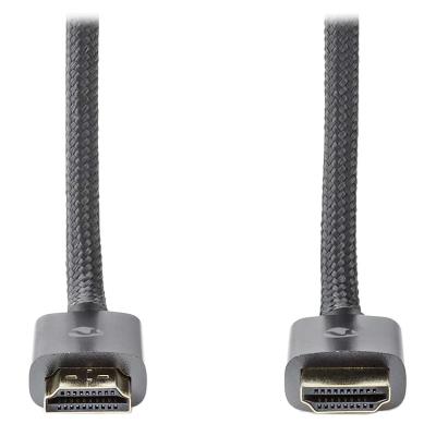 NEDIS PROFIGOLD Ultra High Speed HDMI 2.1 kabel/ 8K@60H/ zlacené konektory HDMI-HDMI/ bavlna/ antracit/ BOX/ 2m