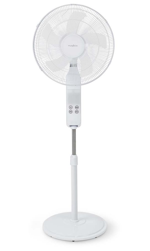 NEDIS Wi-Fi chytrý ventilátor/ stojanový/ velikost 40 cm/ výkon 60 W/ funkce osclilace/ Android/iOS/ bílý