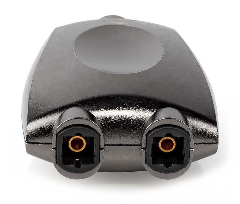 NEDIS PROFIGOLD Toslink adaptér/ Toslink zásuvka - 2x Toslink zásuvka/ rozbočovač/ hliník/ šedý/ BOX