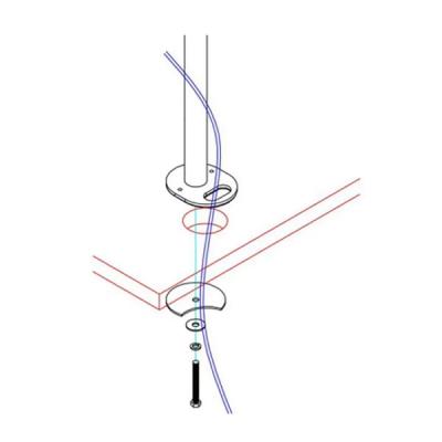 Neomounts FPMA-D960GROMMET / Grommet and pole (40 cm) FPMA-D960 & FPMA-D960D / Black