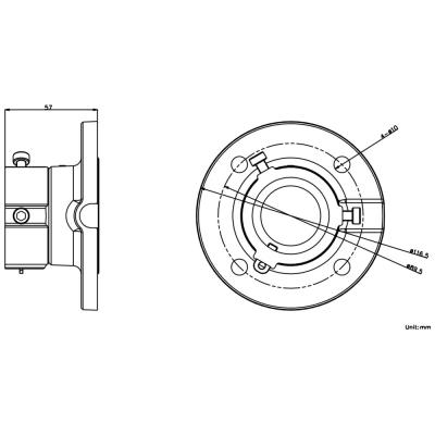 HIKVISION držák pro kameru DS-1663ZJ/ kompatibilní s kamerami 4 inch PTZ