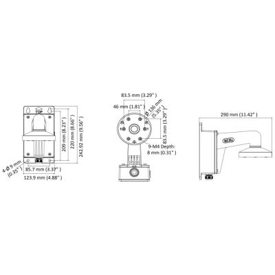 HIKVISION držák pro kameru DS-1473ZJ-135B/ kompatibilní s kamerami serie D6xx