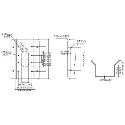 HIKVISION držák pro kameru DS-1476ZJ-SUS/ kompatibilní s kamerami serie D6xx