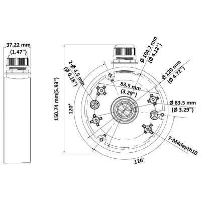 HIKVISION instalační krabice pro kameru DS-1280ZJ-DM46/ D7xx/ HiLook D1xxHA-LU