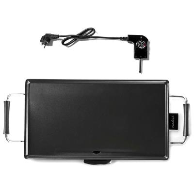 NEDIS stolní gril Teppanyaki/ pečicí povrch (d x š): 47,5 x 26,5 cm/ 5 nastavení teploty/ výkon 2000 W/ kov/ černý