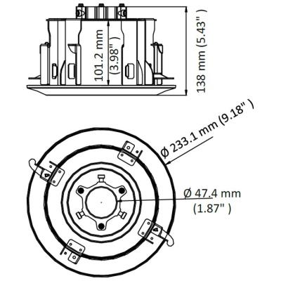 HIKVISION držák pro kameru DS-1671ZJ-SDM9/ kompatibilní s kamerami 4 inch PTZ