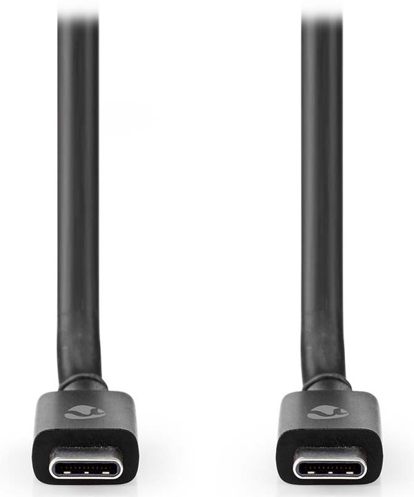 NEDIS kabel USB 4.0 Gen 3x2/ zástrčka USB-C - zástrčka USB-C/ 8K/ černý/ 2m