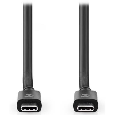NEDIS kabel USB 4.0 Gen 3x2/ zástrčka USB-C - zástrčka USB-C/ 8K/ černý/ 2m