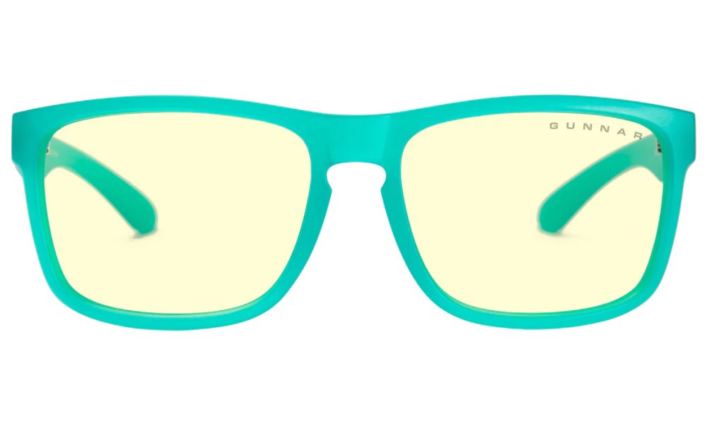 GUNNAR kancelářske/herní brýle INTERCEPT POP EMERALD GREEN * jantarová skla * BLF 65 * GUNNAR focus