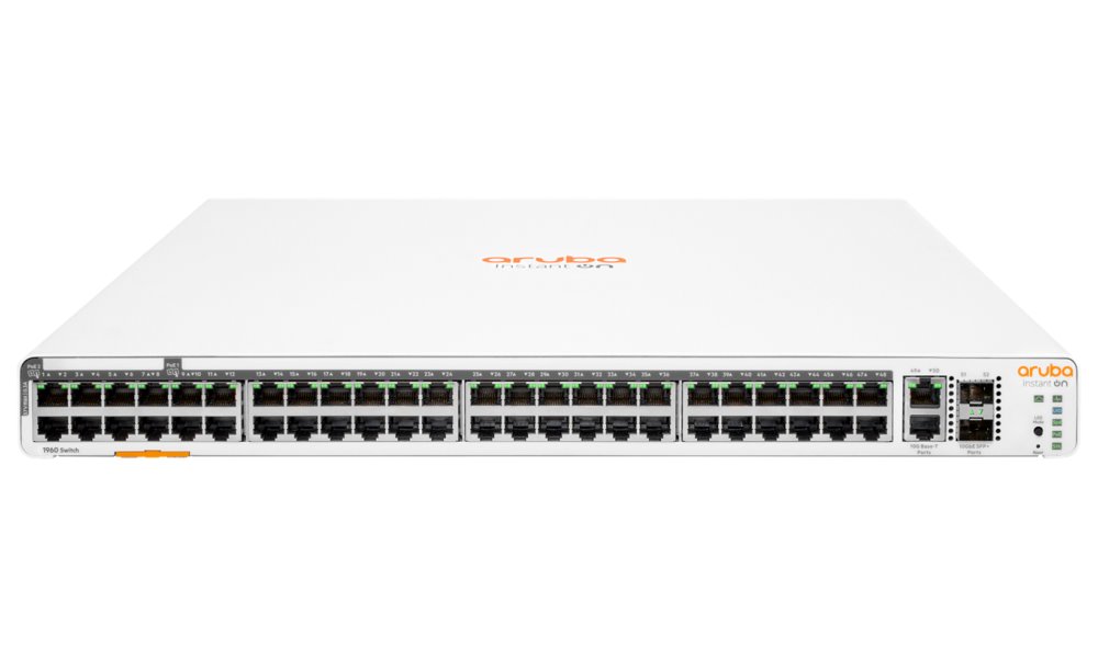 HPE Aruba Instant On 1960 48G PoE (40p Class4 + 8p Class6) 2XGT 2SFP+ 600W Switch