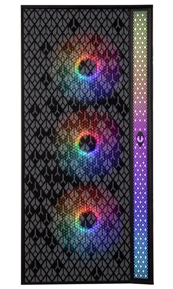 BitFenix skříň Light / ATX / 4x120mm RGB fan / 2xUSB 3.0 / USB 2.0 / tvrzené sklo / černá