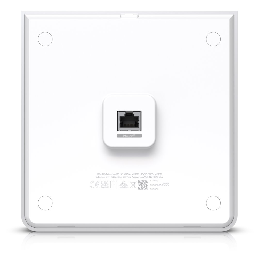 Ubiquiti UniFi 6 Enterprise In-Wall - Wi-Fi 6E, 2.4/5/6GHz, 1x 2.5GbE, 4x GbE, PoE+/PoE++ (bez PoE injektoru)