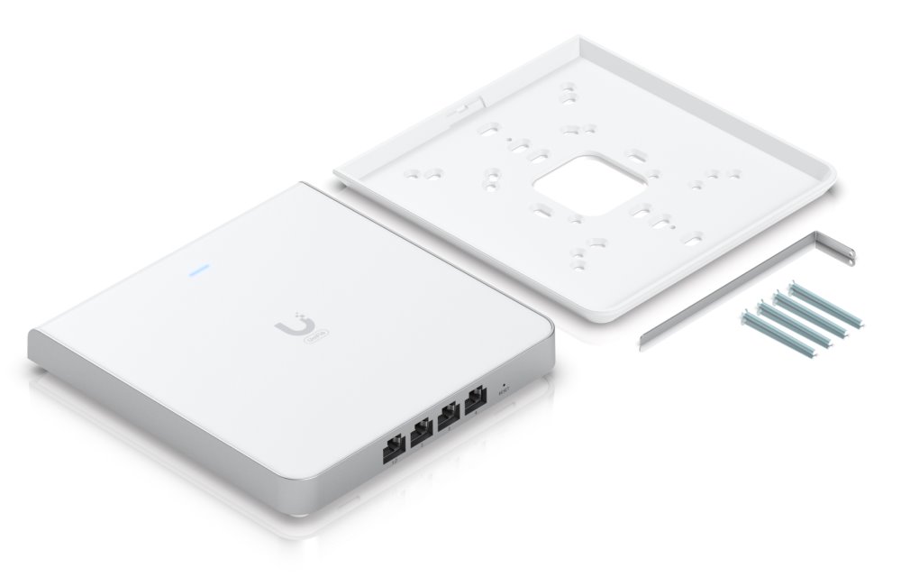 Ubiquiti UniFi 6 Enterprise In-Wall - Wi-Fi 6E, 2.4/5/6GHz, 1x 2.5GbE, 4x GbE, PoE+/PoE++ (bez PoE injektoru)
