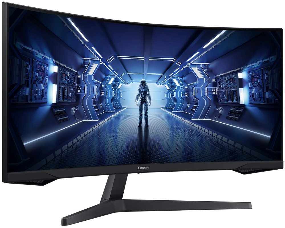 Samsung Odyssey G55T 34" / Prohnutý / UWQHD 3440x1440 / 21:9 / VA / 1ms / 165Hz / Jack/HDMI/DP/VESA