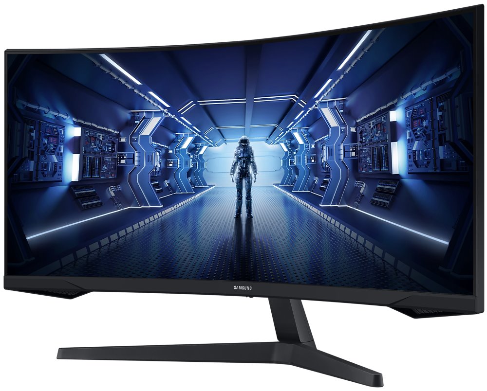 Samsung Odyssey G55T 34" / Prohnutý / UWQHD 3440x1440 / 21:9 / VA / 1ms / 165Hz / Jack/HDMI/DP/VESA