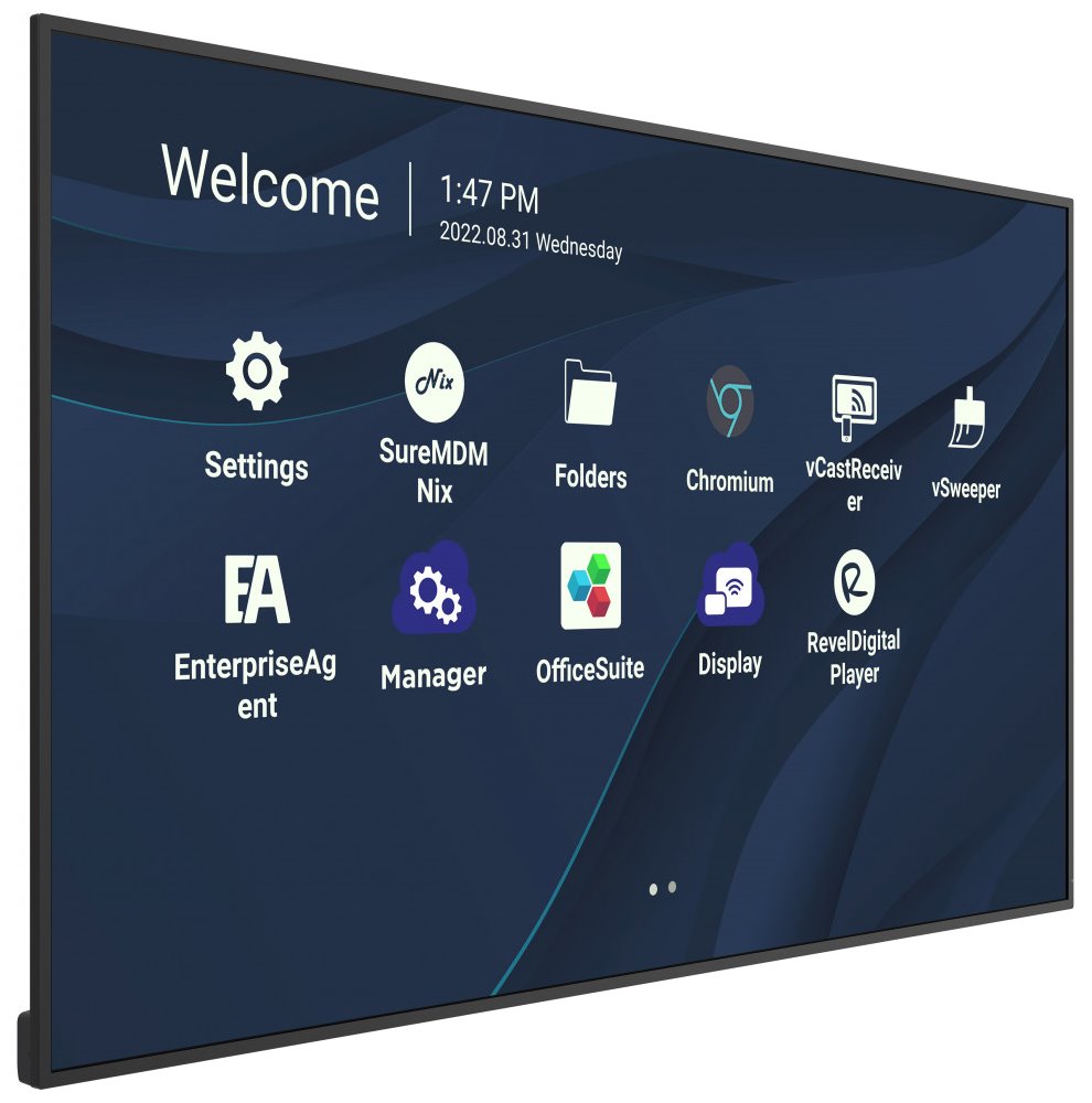 ViewSonic Flat Display CDE5530/55"/24-7 LCD/3840x2160/6,5ms/450cd/HDMI x 2/USB A x 2/USB-C/RJ45/RS232/repro/Android