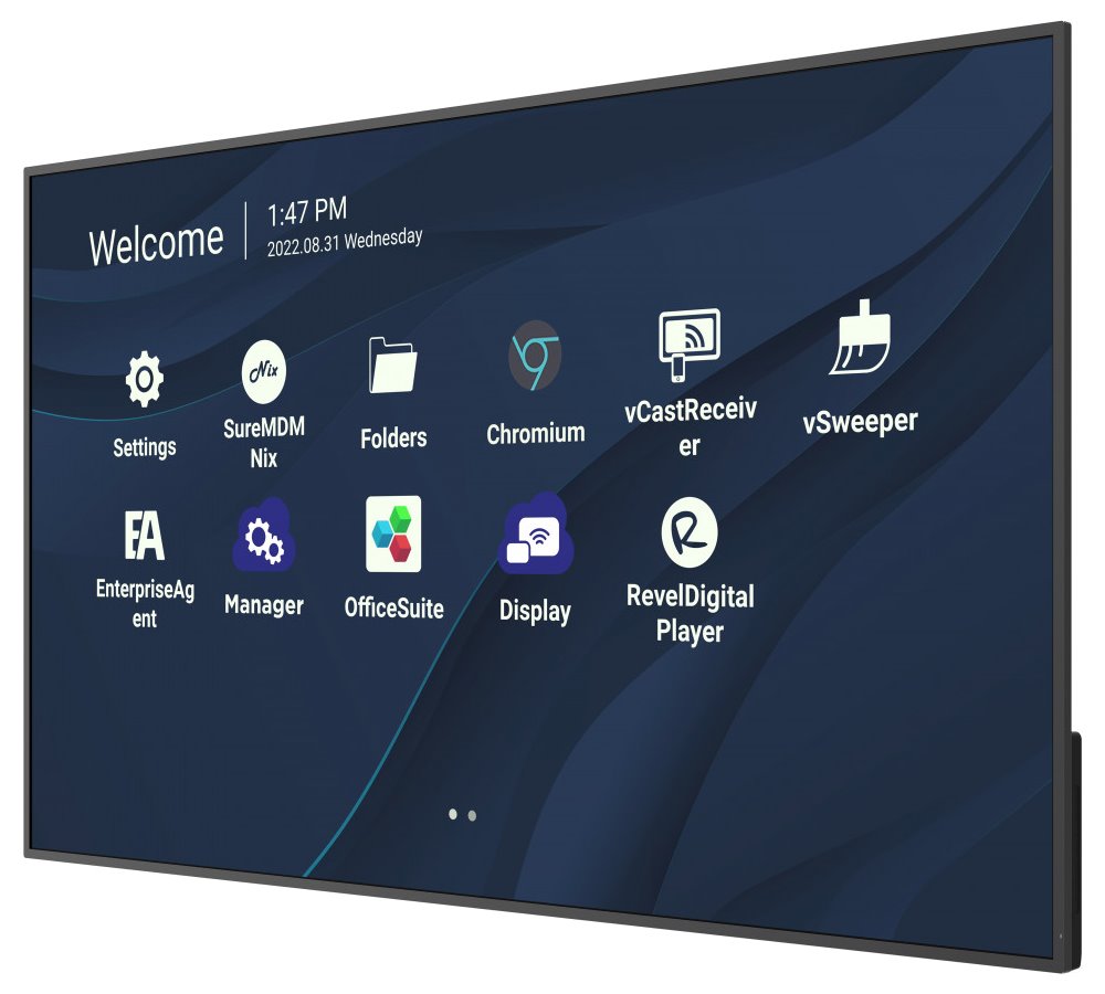 ViewSonic Flat Display CDE5530/55"/24-7 LCD/3840x2160/6,5ms/450cd/HDMI x 2/USB A x 2/USB-C/RJ45/RS232/repro/Android