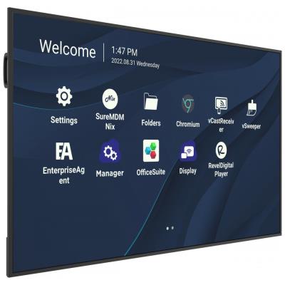 ViewSonic Flat Display CDE8630/86"/24-7 LCD/3840x2160/8ms/450cd/HDMI x 3/USB A x 2/USB-C/RJ45/RS232/repro/Android