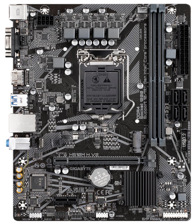 GIGABYTE H510M H V2 / Intel H470 / LGA1200 / 2x DDR4 / M.2 / VGA/ HDMI / mATX