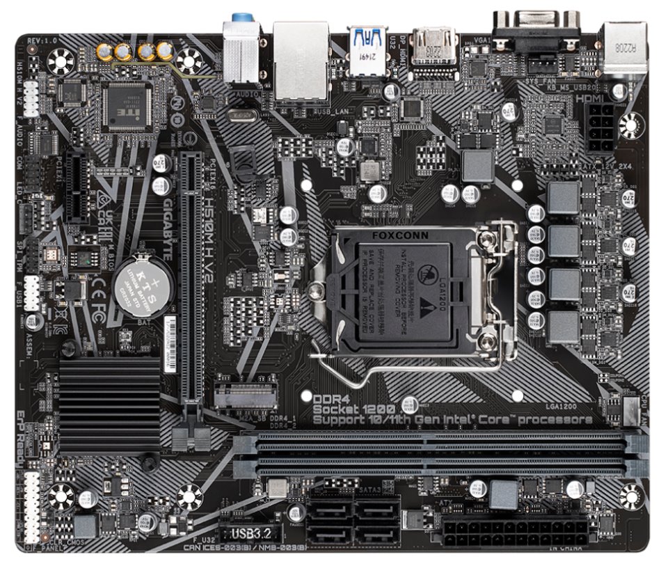 GIGABYTE H510M H V2 / Intel H470 / LGA1200 / 2x DDR4 / M.2 / VGA/ HDMI / mATX