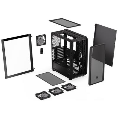 Endorfy skříň Arx 500 ARGB / ATX / 4 x 140 ARGB fan (až 7 fans) / 2xUSB-A / USB-C / tvrzené sklo  / mesh panel /  černá