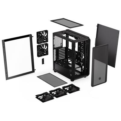 Endorfy skříň Arx 500 Air / ATX / 5 x 140 fan (až 7 fans) / 2xUSB-A / USB-C / tvrzené sklo  / mesh panel /  černá