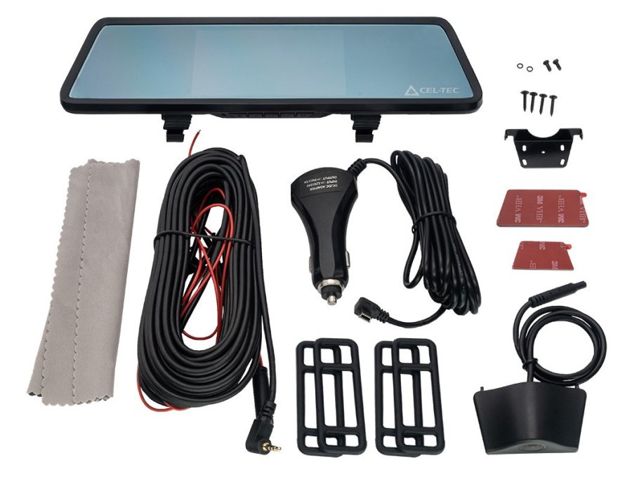 CEL-TEC palubní kamera do auta v zrcátku M7 Dual GPS/2K/zadní 1080p/4,39" IPS LCD/g-senzor/podpora GPS