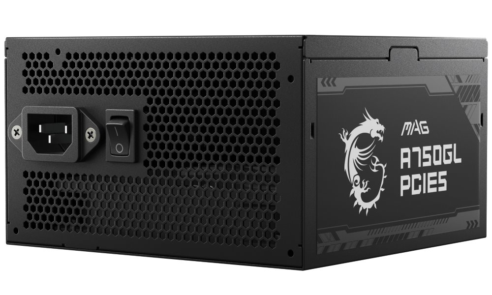 MSI zdroj MAG A750GL PCIE5/ 750W/ ATX3.1/ akt. PFC/ 7 let celk. záruka/ 120mm fan/ modulární kabeláž/ 80PLUS Gold