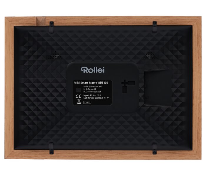 Rollei fotorámeček WiFi 105/ úhlopříčka 10.1"/ 8GB/ 1W/ Frameo APP/ Dřevo/ Hnědý