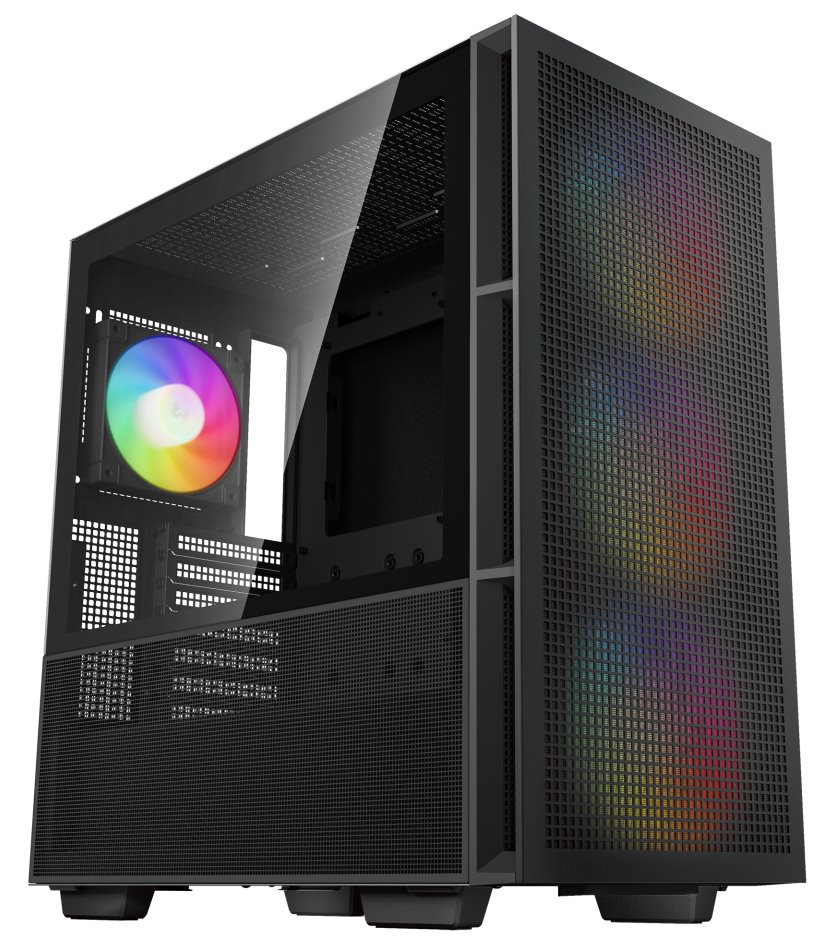DEEPCOOL skříň CH560 / MidT/ 3x140 a 120mm ARGB fan / USB 3.0 / tvrzené sklo / černá