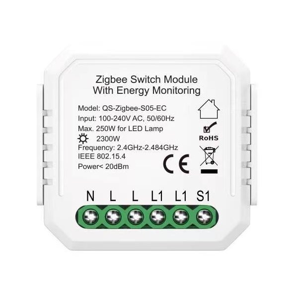 IMMAX NEO SMART kontroler s měřením spotřeby V6 1-tlačítkový Zigbee 3.0, TUYA