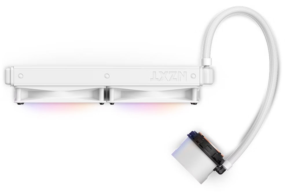 NZXT vodní chladič Kraken 280 RGB / 2x140mm fan / 4-pin PWM / LCD disp. / 6 let / bílý