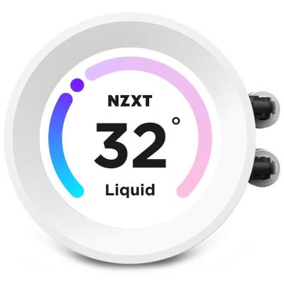 NZXT vodní chladič Kraken 280 ELITE RGB / 2x140mm RGB fan / 4-pin PWM / LCD disp. / 6 let / bílý