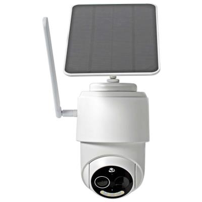 NEDIS IP kamera 4G solární/ venkovní/ IP65/ Wi-Fi/ 1080p/ PIR senzor/ USB-C/ microSD/ noční vidění/ Android/ iOS/ bílá