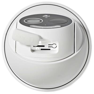 NEDIS IP kamera 4G solární/ venkovní/ IP65/ Wi-Fi/ 1080p/ PIR senzor/ USB-C/ microSD/ noční vidění/ Android/ iOS/ bílá